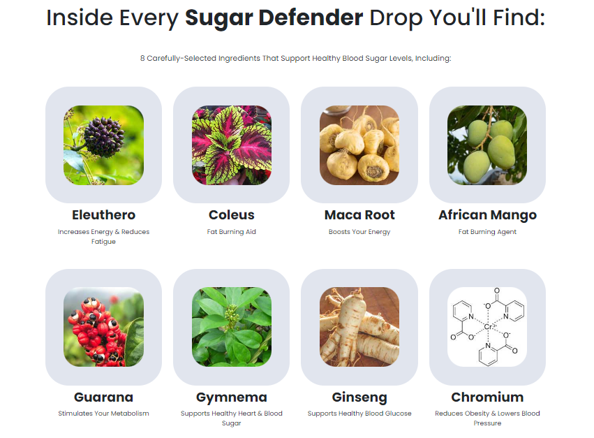 Sugar Defender Supplement Facts